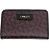 LANCETTI Portafoglio Donna, 18 Slot, Pelle Sintetica Stampata, Logo Metallico Oro, Portamonete Doppio Scomparto con Zip, Dimensioni 15,5x9,5x3,5 cm Linea Rosanna Art. 517-71 (BORDO' RIFINITO NERO)