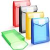 Vicloon Busta Portadocumenti, 5 Pezzi A5 Cartelline in Plastica, 5 Colori Cartella portadocumenti espandibile, con bottone a pressione Cartelle a Busta (Verticale)