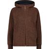 CMP - Giacca da donna in Wooltech con cappuccio fisso, Cherry Mel., 50