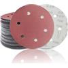 SenmaiTools 30 Pezzi Dischi Abrasivi 225 mm, 6 fori, Carta Vetrata per levigatrici per pareti e soffitti con 225 mm / 6 fori （ grana 40/60/80/120/180/240）-Senmai Tools
