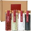 Silkflair - set regalo 4 sali gourmet in vasetto (148 g, Hawaiian colors) | Sale nero Hawaii (carbone), sale rosso Alaea, sale verde al bamboo | Sali marini naturali | Idea regalo cucina e gourmet