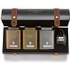 Passerini Dammann Frères - Confezione Regalo con Cofanetto Merveilleux, 3 Tè Assortiti Aromatizzati, Set in Latta e Infusore per Tè Sfuso, 90g