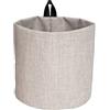 Bigso Box of Sweden Portaoggetti da appendere piccolo - Organizer bagno da appendere con gancio e finitura effetto lino - Cestino portaoggetti in poliestere e cartone - beige
