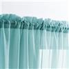 MYSTIC-HOME Tende Trasparenti Lunghe 84 Pollici, Tende Trasparenti con Tasca per Stelo, 2 Pannelli, 52x84, trattamenti per finestre in Voile Semi Piegato per Cortile, Salotto, Verde Acqua Grigio