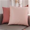 PETTI Artigiani Italiani - Coppia di Federe Cuscino 45x45 cm in Microfibra, Cuscini Arredo Camera da Letto, Divano, Set 2 Fodere Copricuscino, Federa Double Face Cipria Chiaro e Scuro