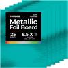 Hygloss Metallic Foil Board Card Stock Sheets Fogli di Carta stagnola, Azzurro, 8.5 x 11 Inches, 25 unità