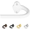 TVWOO White Wrap Around Curtain Rods:5/8 Small Blackout Adjustable Window Curtain Rod for Bedroom Kitchen Apartment Renter Friendly,Room Darkening Curved Drapery Rods Easy Install,Pure White 36-72