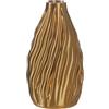 GILDE Vaso pieghevole - Ceramica - Oro - Altezza 20 cm x Ø 10 cm - Stampa 3D - Vaso impermeabile per fiori