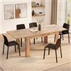 Mobili Fiver, Tavolo allungabile Cucina, Easy, 140(220) x90 cm, Rovere Rustico, per 6-8 persone, Tavolo Cucina, Made in Italy