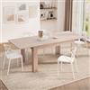 Mobili Fiver, Tavolo allungabile Cucina, Easy, 140(220) x90 cm, Olmo Perla, per 6-8 persone, Tavolo Cucina, Made in Italy
