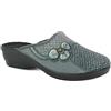 inblu Pantofole Donna Fantasia Fiore e Pois, Ciabatte Invernali Flessibili e Leggere, Plantare in Pelle Imbottito, 35/41, Grigio, 38 EU
