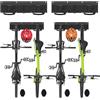 VOUNOT® Porta Bici da Muro in Metallo per 4 Biciclette + 2 Caschi, Appendi Bici da Muro con 4 Cuscinetti in Silicone Antimacchia e Ganci di Fissaggio Robusti per Garage, Cantina e Balcone, Nero