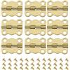 eMagTech 50 cerniere a farfalla vintage retrò per scatole con 200 viti di ricambio per mobili, armadi, cassetti, porte, cerniere per scatole di legno, portagioie, 16 x 13 mm oro