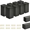 ALUSFERA Piedini regolabili per mobili - Set da 8 - Piedini per mobili dal design elegante - Piedini per mobili 40 x 40 x 80 mm Montaggio facile con set completo di viti