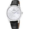 Festina Orologio Uomo F20688/2 Outlet cassa di Acciaio inossidabile 316l Grigio cinturino in Pelle Nero