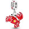 Mon & Sons Ciondolo con segno zodiacale che si illumina al buio, in argento Sterling 925, compatibile con braccialetti Pandora Moments, 4mm Hole, Metallo Argento sterling, Nessuna pietra preziosa