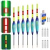ACAREY Set da pesca a LED con indicatore di morso, boa di pesce notturno doppio colore, luce Angel 4 g/5 g/6 g/7 g/8 g/9 g, capacità di carico incluso caricabatterie, accessori per la pesca per fiume e mare