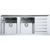 Franke Lavello Cucina 2 Vasche da Incasso con Gocciolatoio Dx Larghezza 116 cm materiale Acciaio Inox - 101.0068.377 NPX 621