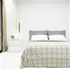 Byour3 - Copriletto Cotone Misto Matrimoniale Letto Singolo Piazza E Mezza Fantasia Primaverile Estivo Telo Arredo Copritutto Multiuso Copridivano GrandFoulard Coperta (Vietri Beige, Singolo)