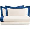 Lisola Set Completo Lenzuola Letto Singolo, Cotone e Raso, 1 Lenzuolo da sopra 160x290cm + 1 Lenzuolo da sotto 90x200x30cm + 1 Federa 80x50cm, Made in Italy, Modello: Diamante, Blu Navy