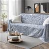 Tata Home Telo Arredatutto Copritutto Copridivano Copriletto Grandfoulard in Cotone Made in Italy Fantasia (Splash Azzurro, Matrimoniale 260x300 cm)