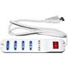 DECATRONIC Microspia GSM CIAB Occultata in Multipresa M100 Slim - Ascolto Ambientale 24/7 con Attivazione Vocale Automatica - Funziona Senza Interruzioni anche Senza Corrente - 4 Prese + 2 USB, Cavo 1,5 m