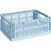 Hay - Cestino Colour Crate - Blu - Polipropilene riciclato - Designer Hay Studio