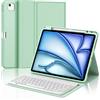 IVEOPPE Tastiera iPad Air 13 M4 2026/M3 2025/M2 2024, Cover Tastiera Italiano QWERTY Magnetico Staccabile Bluetooth con Portapenna per iPad Air 13 2024/2025/2026, Verde erba
