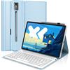 IVEOPPE Cover Tastiera Lenovo Idea Tab Pro 12.7 Pollici 2025, Custodia Tastiera Italiano Bluetooth Staccabile per Lenovo Xiaoxin Pad Pro 12,7 2025, Blu cielo