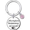 AIMINI Portachiavi Regalo per Festa della Mamma - Idea Compleanno per Donna, Porta Chiave Mamma e Figlia/Figlio (3)