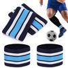 Riisoyu 4 Pezzi Fascia Porta Parastinchi da Calcio, Regolabile Da Elastici Da Calcio Elasticità Shin Guard Holder Supporto per Calzino da Calcio Reggi Parastinchi per Adulto Uomo Donna e Bambino