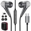 ACANDYA Auricolari USB Type-C, cuffie cablate Type-C per iPhone 17 16 15 Plus, auricolari in-ear con controllo del volume del microfono, per Xiaomi 15 Ultra Poco M7 Pixel 10 9 Pro Fold OnePlus Pad Open 13R
