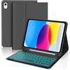 WAVATA Tastiera per iPad 10 Generazione 10.9" 2022 con Retroilluminata, Cover con Tastiera per iPad 11 Generazione A16 2025 11 pollici Magnetica Staccabile Italiano ‎QWERTY Layout, Nero