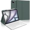 WAVATA Tastiera per iPad Air 11 (M2/M3, 2024/2025), Custodia Tastiera per iPad Air 5/ Air 4, iPad Pro 11 4/3/2/1 Generazione Italiano QWERTY Layout Bluetooth Staccabile, Verde Scuro