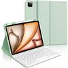 WAVATA Tastiera per iPad Air 11 (M2/M3, 2024/2025), Custodia Tastiera per iPad Air 5/ Air 4, iPad Pro 11 4/3/2/1 Generazione Italiano QWERTY Layout Bluetooth Staccabile, Verde Chiaro