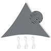 Homefantasy Vela Ombreggiante Impermeabile 3x3x3m, Tenda Vela Triangolare Per Ombreggiare Il Giardino, Balcone o Il Terrazzo, Telo Ombreggiante Impermeabile e Anti-UV 95%, Con Set Di Fissaggio, Grigio