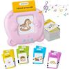 Felly Schede Flash Cards Parlanti Francesi, Giochi Educativi Stimolare Linguaggio 1 2 3 4 5 Anni, Giocattoli di Apprendimento Bambini, Gioco Montessori Ascoltare e Imparare di Base 224 Parole (Rosa)