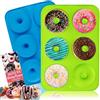 trabag 2 Pezzi Stampo Ciambellone, 6 Cavità Stampo Ciambella, Stampo Ciambelline Silicone, Stampi In Silicone Per Dolci Torte, Muffin, Biscotti, Bagel