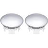 QUARKZMAN Lavello Dettaglio Fuoriuscita Coperchio, 2pz Lavello Fuoriuscita cerchio 25,5mm Bagno Cucina Lavello Scarico Coperchio Foro Inserimento Cappucci Tondi, Argento