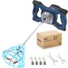 IMAYCC 2100W Miscelatore Elettrico, Miscelatore Malta e Cemento Professionale,con 6 Velocità,270-930 Giri/Min,220 V,M14,Agitatore Mescolatore Attacco per Malta, Cemento e Colla,Foraggio(Blu)