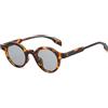 YAMEIZE Retro Occhiali da Sole Rotondi da Donna Uomo Vintage Piccolo Ovali Occhiali da Sole UV400 (Guscio Tartaruga Grigio)