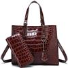 AINUOEY Donna Borse a Mano Borsa a Spalla Elegante Grandi Firmate Marca Tracolla Antifurto PU pelle 76673 2 pz caffè