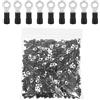 ETOPARS 100 Pezzi Nero M6 Terminale Connettori ad Anello 6,4mm Rame Connettori Elettrici Occhiello Anello 12-14 AWG Capicorda Elettrici in Filo Crimpare Connettori Isolato Cavi