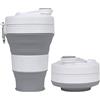 UNNESTAR Tazza da campeggio pieghevole con cannuccia in silicone pieghevole tazza da caffè sport bottiglia portatile da viaggio all'aperto auto 600 ml 20 oz