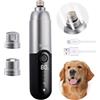 Toozey Tagliaunghie per cani e gatti, 4 LED, Super Silenzioso (40 dB), 3 velocità, batteria lunga durata 7,5 ore, ricaricabile USB