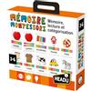 Headu - Memoria Montessori - Memoria, Lettura E Categorizzazione | Gioco Educativo 2 3 4 5 6 Anni, Gioco Educativo Montessori, Regalo Bambini, Regalo Ragazza, Regalo Ragazzo, Made in Italy