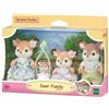 Sylvanian Families - La Famiglia Cervo - Set di 4 Personaggi con Abiti Floreali, Orecchie Grandi e Bebè in Fascia - Modello 5799