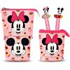 Disney Minnie Mouse Muffin-Astuccio Cute + 2 Penne Gel Cancellabili, Rosa, 11,5 x 17 cm