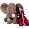 Animal & Co Gigante Peluche Elefante Lerry 60 o 100cm Seduto Plush Soft Big Size XXXL