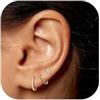 BVLAGIDA 3 Paia Orecchini Donna Oro 14K Piccoli Helix Piercing Anallergici Orecchini Cerchio Zirconia Orecchini Set con Scatola Regalo